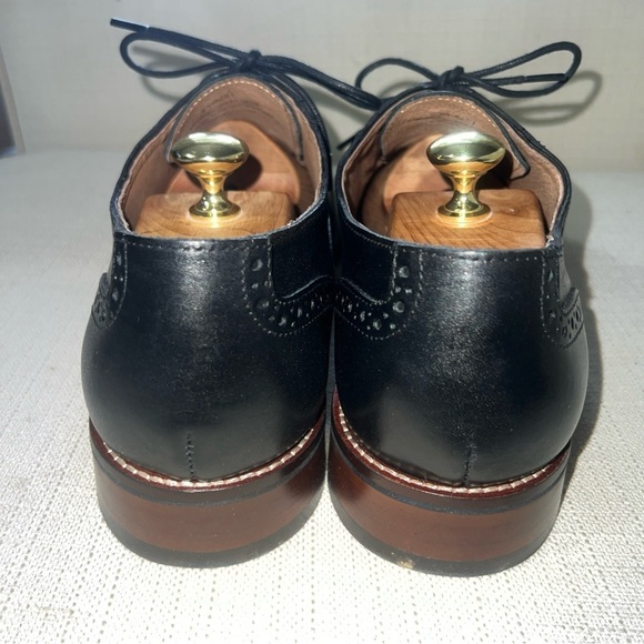 JOHNSTON & MURPHY CONARD CAP TOE MENS DRESS SHOES SZ 12M BLACK LEATHER main image 6